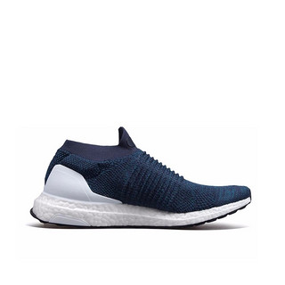 adidas 阿迪达斯 adidas Ultra Boost Laceless 跑鞋 蓝白色 40.5