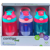 Contigo 康迪克 儿童防漏吸管杯 414毫升*3个