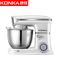康佳(KONKA)KM-904厨师机家用和面机多功能揉面机搅拌机打蛋器料理机电子式旋钮式 象牙白三合一