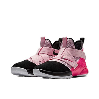 NIKE 耐克 Nike LeBron Soldier 12 篮球鞋 粉黑 37.5