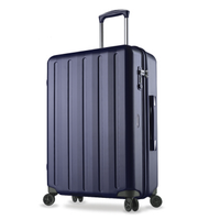 愛可樂 ECHOLAC 万向轮行李箱 防刮TSA密码锁旅行箱 28英寸蓝色拉杆箱 双排8轮耐磨托运箱PCT008Y