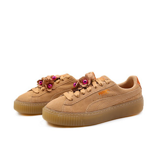 PUMA 彪马 Puma Platform Flower Tassel 运动板鞋 棕色 39