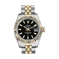 劳力士（ROLEX）手表 女装日志型系列黑盘自动机械女表179173-63133