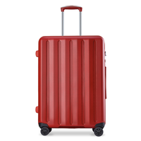 愛可樂 ECHOLAC  万向轮行李箱 防刮TSA密码锁旅行箱 28英寸红色大容量拉杆箱 双排8轮耐磨抗刮花托运箱008Y