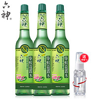 六神 驱蚊花露水195ml（薄荷香型）经典玻璃瓶装3瓶（送喷雾瓶30ml）