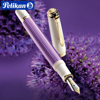 Pelikan 百利金 M600 14K金尖紫条钢笔 紫色 F尖