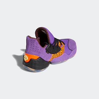 adidas 阿迪达斯 James Harden系列 Harden Vol.4 GCA - McDonalds 篮球鞋 FX2084 (紫色/警报红荧光/1号黑色、43)