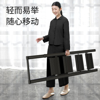 肯泰 家用梯 家用梯子加厚防滑折叠人字梯单侧工程梯  5步碳晶黑【加宽踏板】【加高扶手】