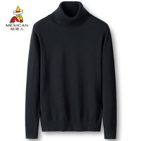Mexican 稻草人 M204 男士修身高领纯色毛衫