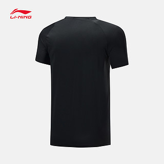 李宁短袖T恤男士跑步系列冰感舒适上衣圆领男装夏季针织运动服