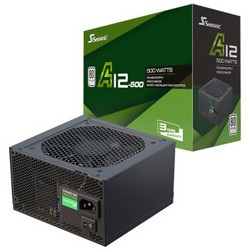 seasonic 海韵 A12-500 500W 台式机电源（80PLUS白牌/3年质保）