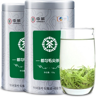 京东PLUS会员：中茶 贵州都匀毛尖茶 2020年绿茶 125g*2罐 *3件