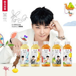 农夫山泉茶π茶派权志龙定制包装茶饮料500ml15头像瓶数量随机