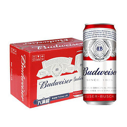 进口啤酒 百威（Budweiser）啤酒经典醇正740ml*8听整箱 *3件