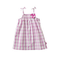 P'tit bisou 法国进口 6-12个月 女童吊带格子连衣裙 砖红色 *2件