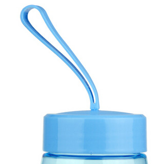 超级飞侠塑料杯 儿童吸管水杯子学生宝宝便携提绳水壶450ML蓝色12001