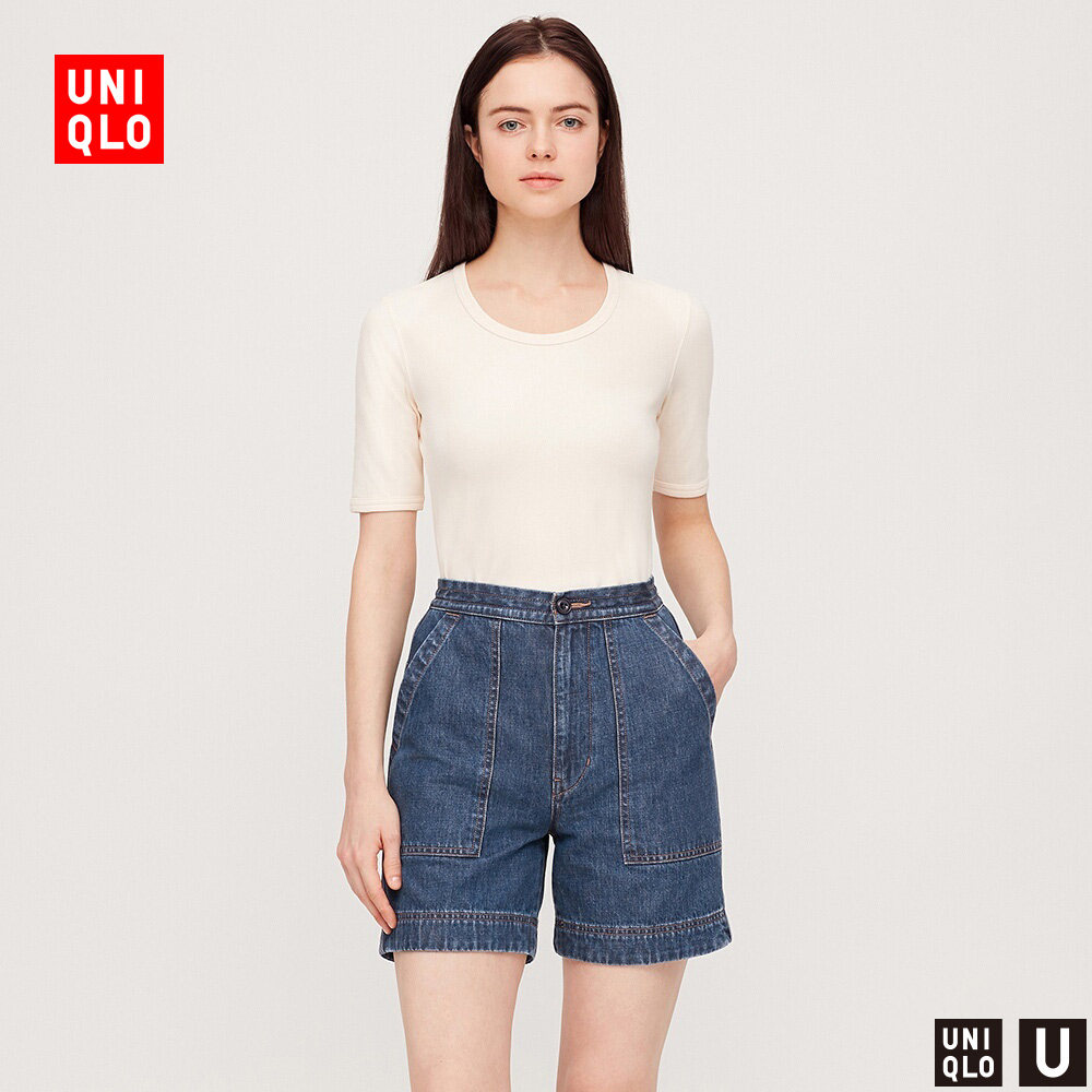 女装牛仔休闲短裤水洗产品425864优衣库