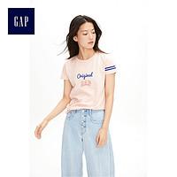 Gap女装宽松LOGO短袖T恤518806 Originals系列情侣装