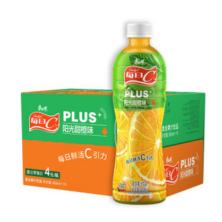 京东PLUS会员：康师傅 每日C PLUS阳光甜橙味500ml*15瓶 果汁果味饮料 整箱装