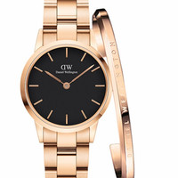 Daniel Wellington 丹尼尔惠灵顿 DW00100214 女士石英手表+大号手镯(礼盒装)