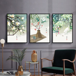 曲灵 新中式客厅装饰画 款式01 30*40cm