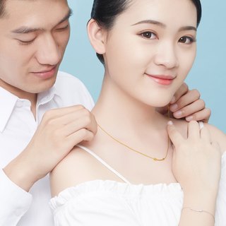 LUCKYME 微笑丘比特K金钻石项链手链