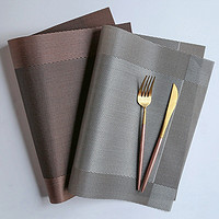 京东PLUS会员：FOOJO 餐桌垫 优雅银灰色 2片装