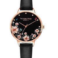 维多利亚·海德VICTORIA HYDE手表女欧美品牌新款时尚潮流印花系列腕表防水休闲女表vh钢带手表学生石英表 印花皮带款