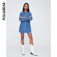 PULL BEAR 05392301 女士立领牛仔连衣裙