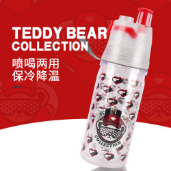 派多乐泰迪水杯喷雾杯两用350ml