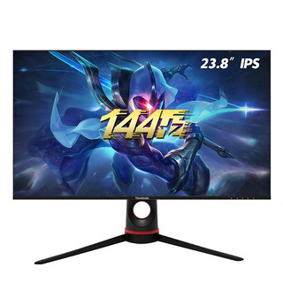 ViewSonic 优派 VX2480-HD-PRO 23.8英寸 IPS AdaptiveSync 显示器(1920×1080、144Hz)