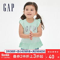 Gap女幼童夏装短袖T恤437527 E 连衣裙式上衣儿童衣服