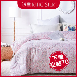 钱皇100%桑蚕丝夏凉被 夏季空调舒适睡眠被子被芯