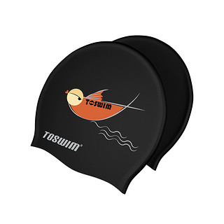 TOSWIM泳时尚系列贴合型印花硅胶游泳帽