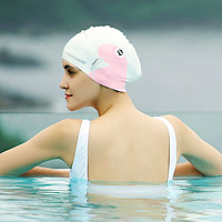 TOSWIM泳时尚系列贴合型印花硅胶游泳帽