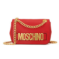 Moschino 莫斯奇诺 7446 8003 女士鹿皮链条单肩斜挎包 红色