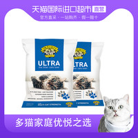 美国进口埃尔西博士多猫强效无粉尘结团除臭低敏猫砂蓝标40磅*2包