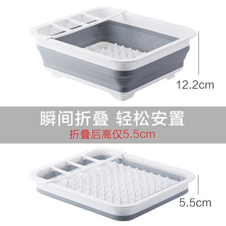 麦可人 厨房置物架沥水篮 灰白