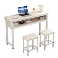 奈高NG培训班课桌椅中小学生写字学习桌双人家用学校课桌椅套装白色木纹款