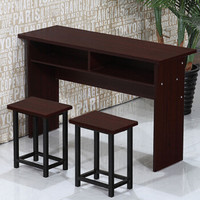 奈高 NG办公家具阅览桌员工桌长条培训洽谈桌会议听课桌双人桌胡桃色1200*400*750