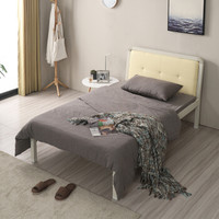 奈高NG公寓床单人床员工床钢制铁架床宿舍床单层床铁艺床带软靠2000*1200