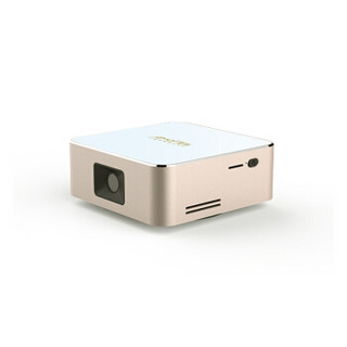 京东云 夏新（Amoi）R15 微型投影仪 家用 投影机 便携（旗舰级硬件 语音遥控 支持侧投 1080P）标配 金色