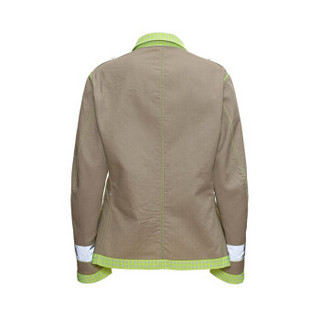 班晓雪 BAN XIAOXUE 设计师品牌 收身双面西装外套 撞色 拼接 Jdesigner 凝绿 S
