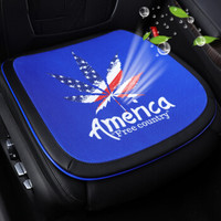 紫风铃夏季凝胶汽车坐垫3D透气立体蜂窝果冻座垫四季通用单片免捆绑防滑家用办公单个餐椅垫M18 1-枫叶蓝