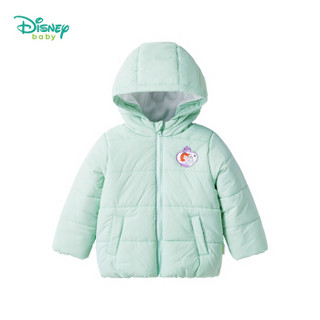 迪士尼(Disney)童装 女童外套秋冬外出棉服宝宝保暖夹棉休闲上衣184S1016 浅绿 24个月/身高90cm