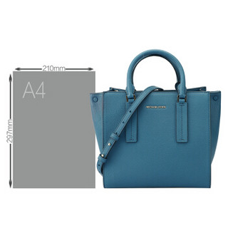 MICHAEL KORS 迈克·科尔斯 MK女包 ALESSA系列蓝色皮质女士手提单肩斜挎包 30S9G0AS2T DK CHAMBRAY