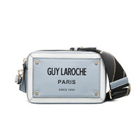 姬龙雪（Guy Laroche）包包女包牛皮单肩斜挎包潮流个性字母小方包宽肩带运动范相机包GS12191082-47蓝灰色