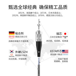 博扬（BOYANG）BY-K5312M 电信级铠装光纤跳线fc-sc 5米 多模双工 抗拉压防鼠咬低烟无卤环保网线光纤线