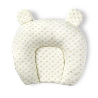 北极绒（Bejirog）婴儿定型枕新生儿彩棉枕头U型枕头浅绿色