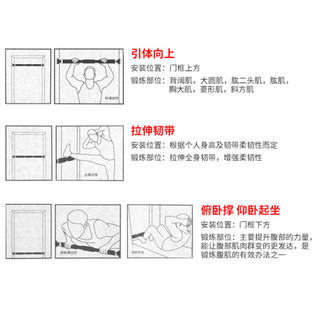 DLIWEIK 杜威克 门上单杠家用健身引体向上器室内单杠墙体免打孔健身器材单双杠酷dw193 黑色 七角单杠可调节